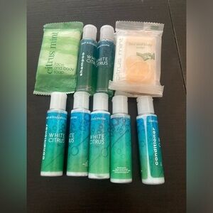 4/$25 Bath & Body Works White Citrus travel set. Includes shampoo, cond& soap